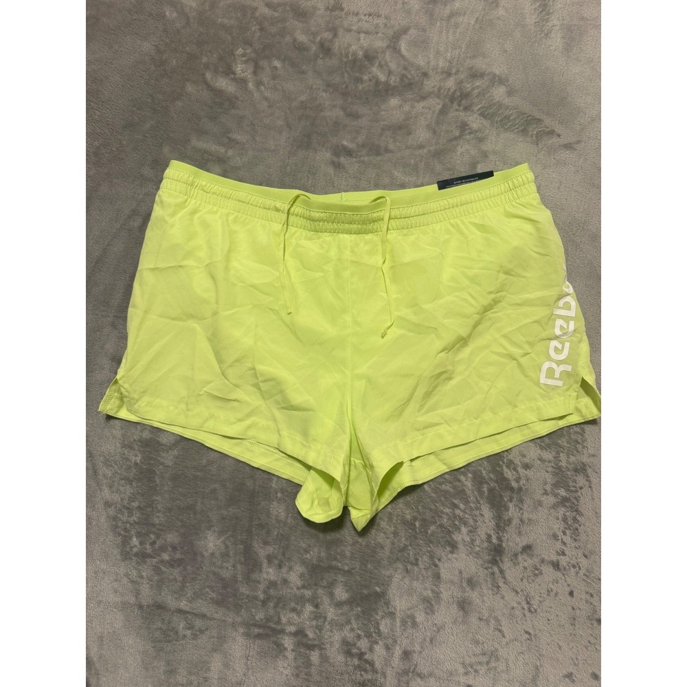 Reebok Relaxed Short Womens XL Neon Green Athletic Running Gym Shorts